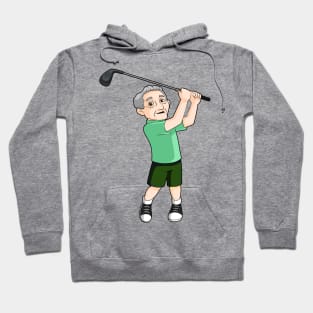 Man golfing for fitness and fun Hoodie